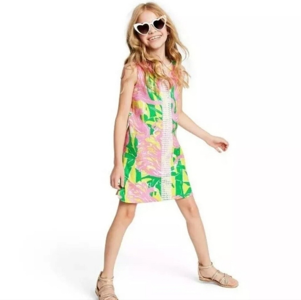 Lilly Pulitzer Pink and Green Textured Dress